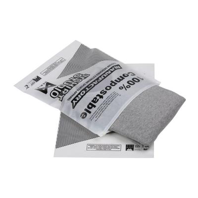 China Recyclable custom wholesale zipper frosted biodegradable clear zipper plastic bag clothing t-shirt zipper bags for sale