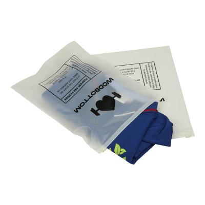 China Recyclable Biodegradable Sliding Garment Clothing Sock Inner Bag Compostable Packaging Bag With Zipper Eco - Friendly for sale