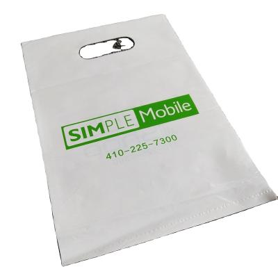 China Carry Shopping Bags For Clothes Compostable Biodegradable Biodegradable Plastic Die Cut Custom Own Logo for sale