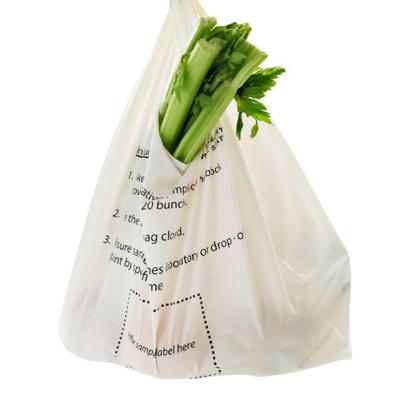 China LOGO 100% Carry Bags Biodegradable Fruit and Vegetable Vest BIODEGRADABLE Customized Shopping Plastic Bags For Supermarket Vegetable Packaging for sale