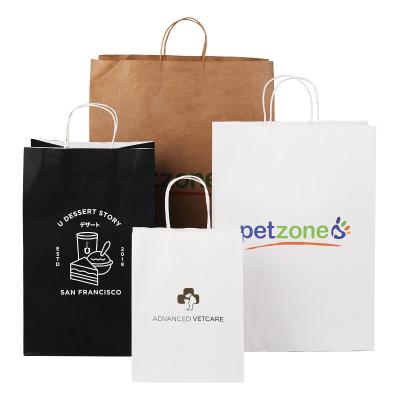 China Recyclable Custom Wholesale Colorful Paper Kraft Bags With Handles For Shopping Gift Food Paper Gift Soft Bags for sale