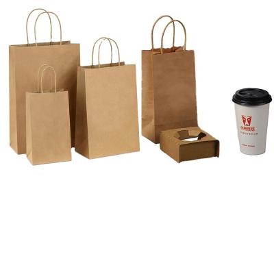 China Print Fashion Recyclable Grocery Shoes Clothing Fast Food Delivery Custom Paper Bags With Handle Gift Bags for sale