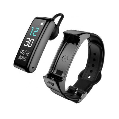 China LED digital display hands free embedded waterproof sports with earbuds 2 in 1 watch and wristband wireless earphone girls tws smart watch for sale