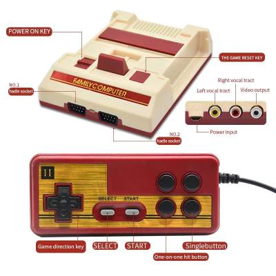 China Factory price 8 bit classic fc retro video games retro classic game 500 console tv outlet built 600 in 1 game console for sale