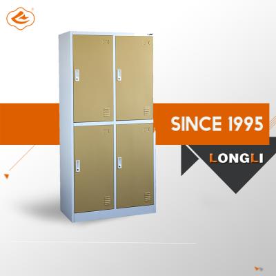 China 2021 NEW PRODUCT (Size) Adjustable Popular Style 4 Doors Steel Locker Wardrobe Wardrobe with Hanger and Mirror for sale