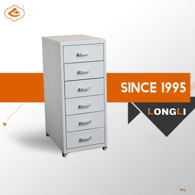 China 2021 NEW PRODUCT China Manufacturer Adjustable Helmer 6 Drawers Mobile Steel Filing Cabinet for sale