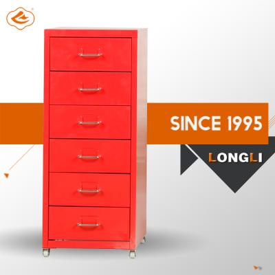 China 2021 NEW PRODUCT Design Adjustable Wholesale Small Adjustable Steel Filing Cabinet 6 Drawer Small Metal Furniture (Size) for sale