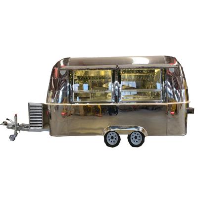 China 2019 New Design Stainless Steel Airstream Electric Food Trailer Commercial Cargo Bike Hot Dog Cart Used Food Trucks For Sale for sale