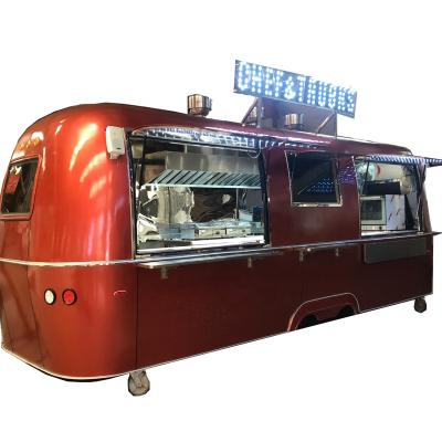 China Vegetable Processing Plant New Arrival Airstream Food Caravan Concession Trailer Fast Food Trailer Roast Chicken Pancake Food Trailer for sale