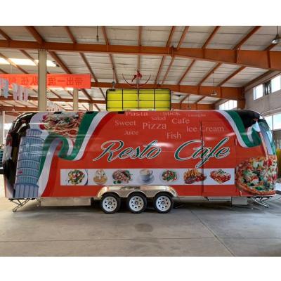 China Vegetable processing factory fashion design mobile food vending truck fast food trailer for sale usa street food van for sale