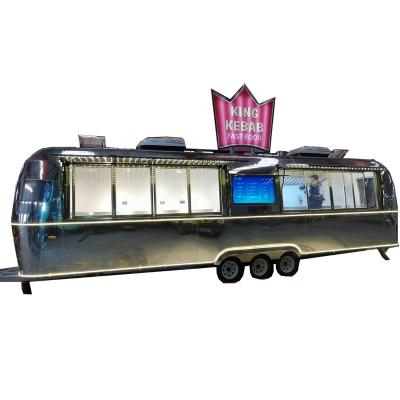 China Hot sale 9m long commercial catering breakfast trucks mobile catering catering trucks airstream coffee hot food trailer for sale Germany for sale