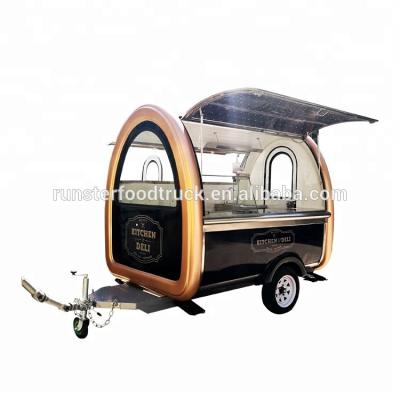 China Factory 2018 new mobile coffee vending cart food truck trailer food ice cream vegetable processing trailer small mobile food cart for sale