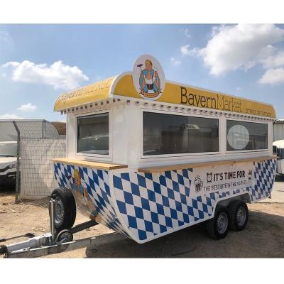 China 2019 new arrival mobile hot dog food cart coffee trailer bar trailers bbq commercial supply trailer with street food machine for sale