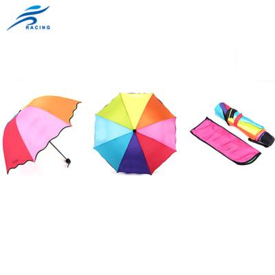 China Minimalist Customized Colorful 3 Fold Umbrella For Women for sale