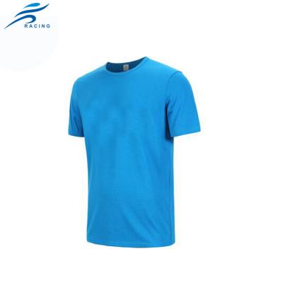 China White Customized Logo 180g Cotton 180g Round Neck Anti-pilling 100% Sport Shirt for sale