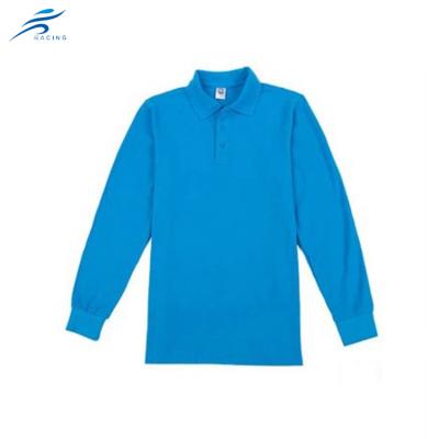 China 100% Cotton Anti Shrink Mens Golf Polo Shirts Long Sleeves for sale