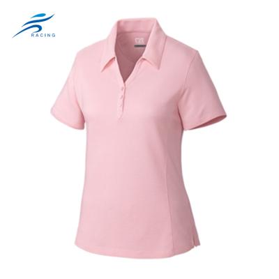 China Anti Shrink Golf Custom Made Promotional Sports Woman Short Sleeves Polo T-Shirt for sale