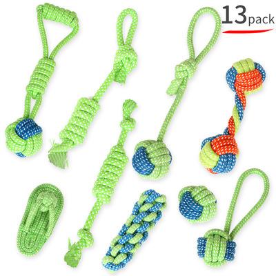 China Amazon Stocked Hot Selling Wholesale Pet Supplies Dog Cotton Rope Toy Molar Tooth Dog Rope Cleaning Combo Set for sale