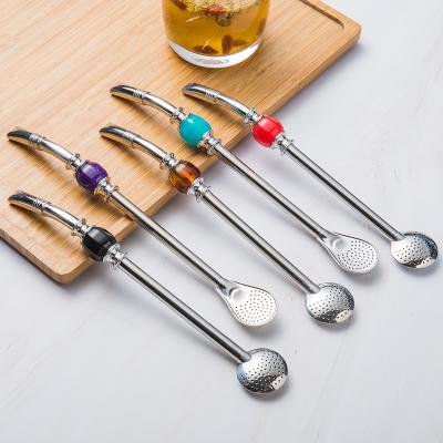 China Viable Stainless Steel Yerba Mate Bombilla Gourd Drinking Filter Straw Spoon From China Supplier for sale