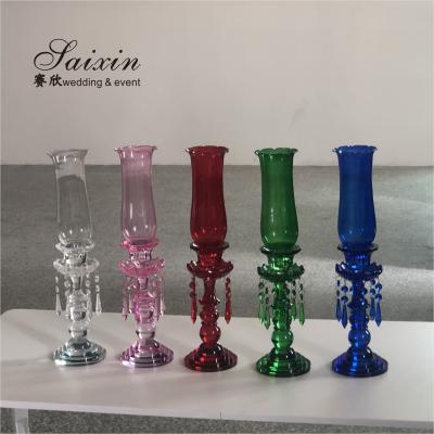 China Wholesale Colorful Wedding Decor Hurricanes European Style Factory Single Candle Holder for sale