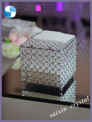 China Wedding Gorgeous Crystal Tissue Box For Wedding Favors Gifts ZT-198S for sale