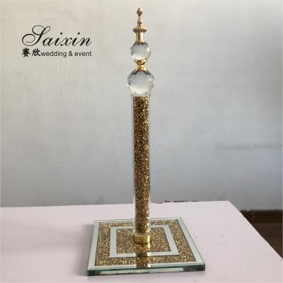 China Fashion Gold Wholesale Cheap Diamond Cloth Standing Glass Rack for sale