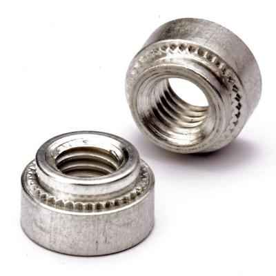 China Chinese Factory Made Heavy Industry 6061 Aluminum Self Clamping Broaching Nut For Sheet Metal for sale