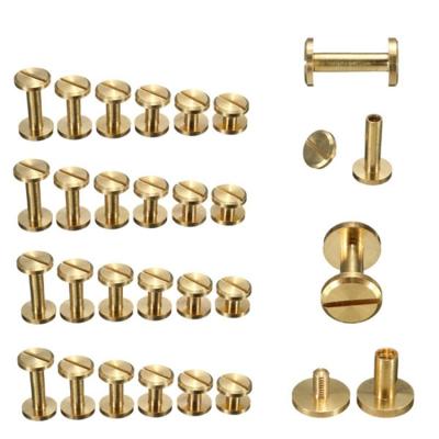 China Custom Brass Mail Binding Male And Female Chicago Screws For Leather Belt for sale