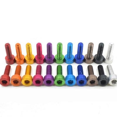 China Pan Din 912 Hex Socket Cup Colored Aluminum Machine Screw for sale