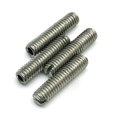 China M2 M2.5 M3 M4 M5 M6 M8 M10 Pan Stainless Steel 304 Slotted Flat Head Set Screws Nonehead Worm Grub Screws for sale