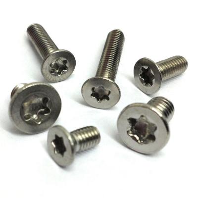 China M2 M3 M4 M5 M6 M8 M10 M12 Stainless Steel Torx Recessed Flat Head T6 Screws for sale