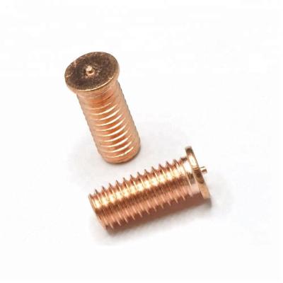 China M3 M4 M5 M6 M8 Spot Welding Flat Copper Clad Stud Brass Screw for sale