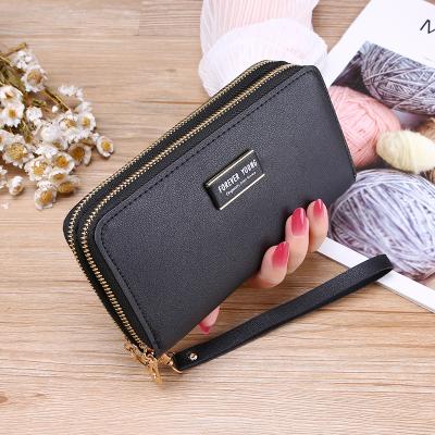 China 2021 New Waterproof Women's Double Wallet Long Zipper High Quality Wallet for sale