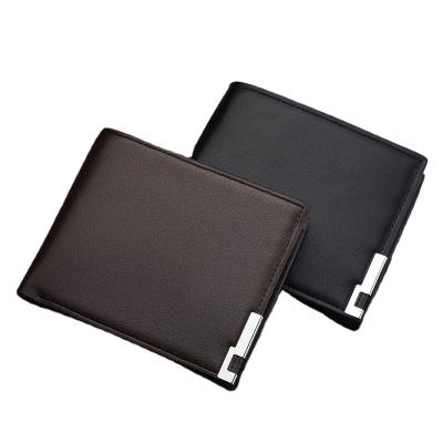 China Waterproof 2021 design men wallets new fashion custom short male purse pocket leather wallet for men for sale