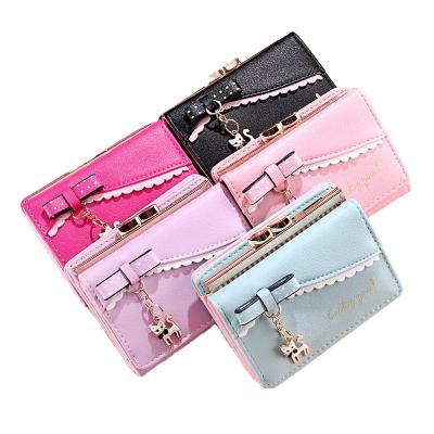 China New Cute Animal Small Wallet Accessories Ladies Short Wallet Waterproof Hanging Main Wallet Women's Hot Selling for sale