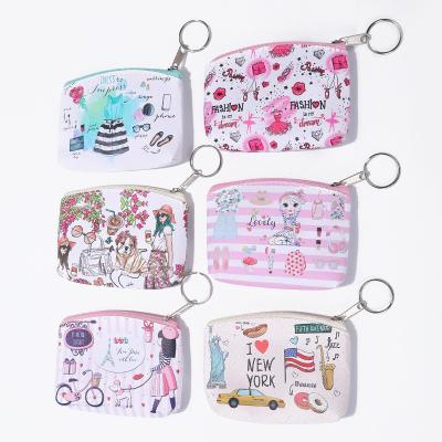 China Waterproof 2021 custom PU kids wallet the cute creative zero coin bag zero key bag fashion cartoon mini wallet for sale