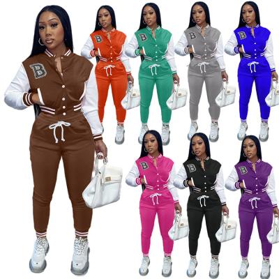 China 2021 autumn and winter breathable models European and American women's straight jacket letter baseball uniform warm mockups for sale