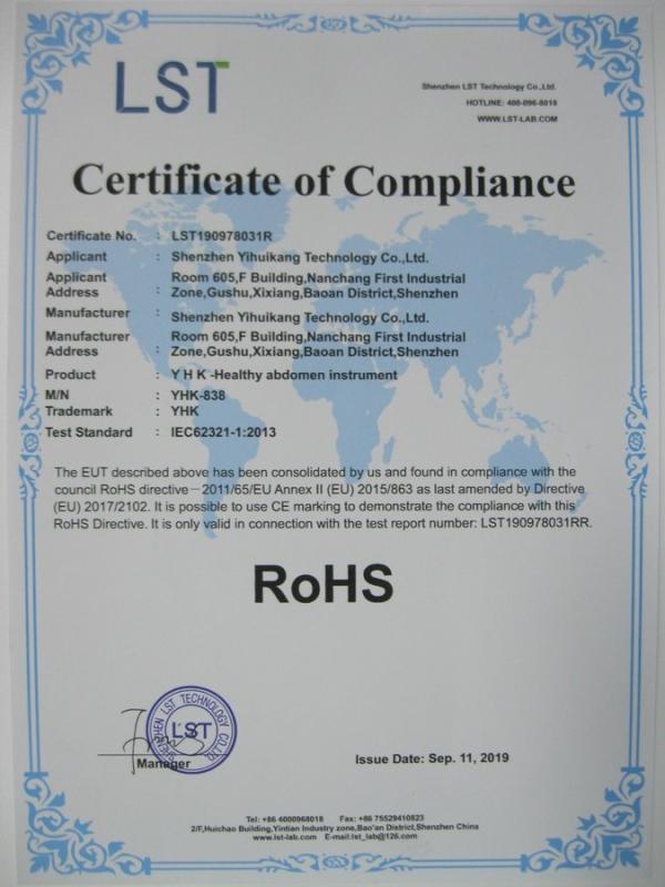 RoHS - Shenzhen Yihuikang Technology Co., Ltd.