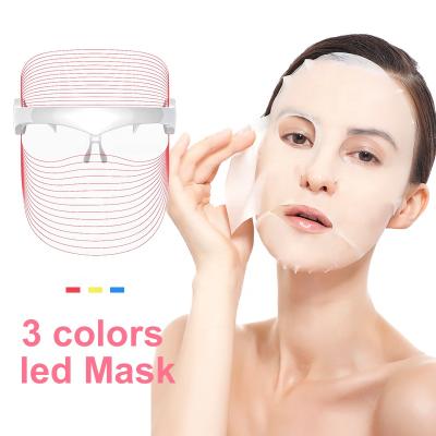 China Skin Tightening Wholesale 3 Colors Led Phototherapy Beauty Mask PDT Led Machine Facial Light Up Therapy LED Beauty Mask for sale