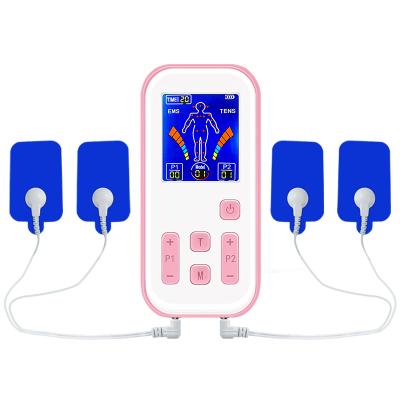 China Dual Hole New Dual Output Digital Pulse Therapy Machine EMS Electronic Pulse Massager for sale