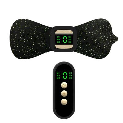 China Body Digital Display Mini Electric Neck Back Massager Wireless Remote Control Muscle Stimulator for sale