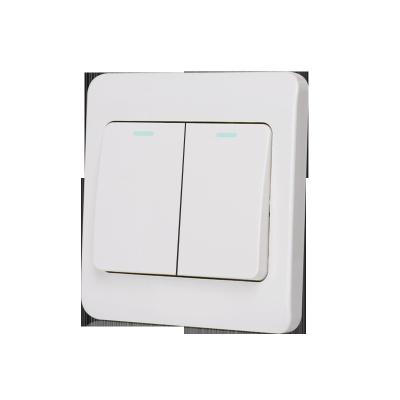 China UK Standard Single Control 220V Two House Electric Switches And Sockets Home Wall Lamp Switches for sale