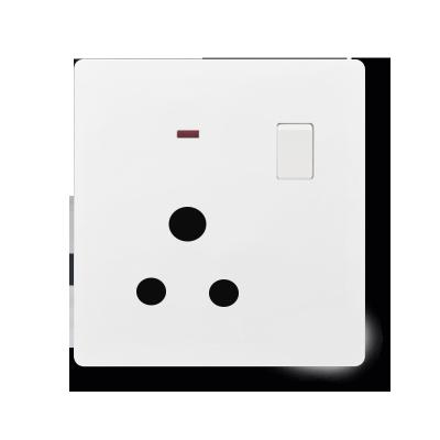 China Electrica Single Design 13A Plug Residential / General Purpose Socket With PC Neo Material UK Standard Sockets Switch FOR HOTEL HOME OFFICE for sale