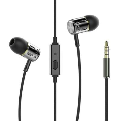 China new hot selling In-ear Noise Canceling Metal Headphones In-ear With Microphone Wired Headphones for sale