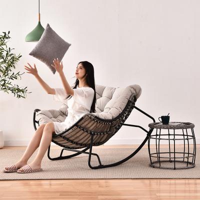 China Other Rattan Rocking Chair Balcony Home Living Room Sofa Lazy Light Leisure Lounger Luxury Indoor Home Furniture for sale