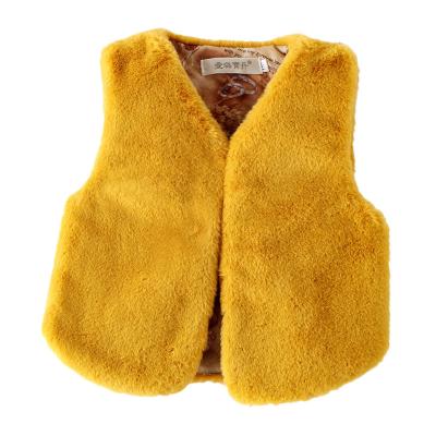 China Hot Selling Anti-wrinkle Kids Fashionable Promotional Children's Various Styles Faux Rabbit Fur Vest Vest for sale