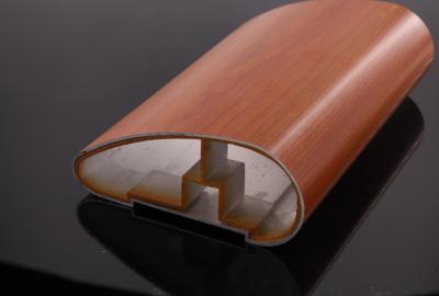 China Outdoor Aluminium Handrail Profiles Wood Grain ISO9000 Certification 58 HV for sale