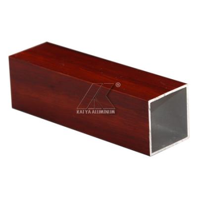 China 3D Wood Grain T3 - T8 Aluminium Tube Profiles Alloy Aluminium 25mm * 25mm for sale