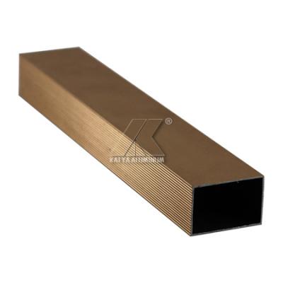 China Champagne Color Aluminium Tube Profiles Modern Profile For Window And Door for sale