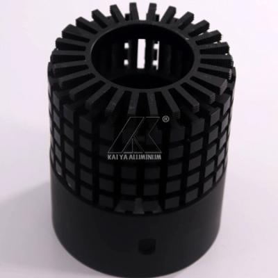 China Black Anodized CNC Extruded Heat Sink , Heat Sink Material Beautiful Design for sale